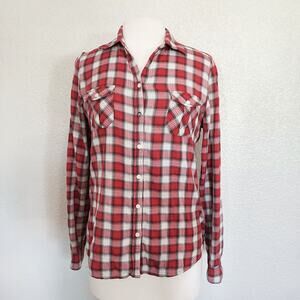 Heritage 1981 Red & White Plaid Button Down Size M